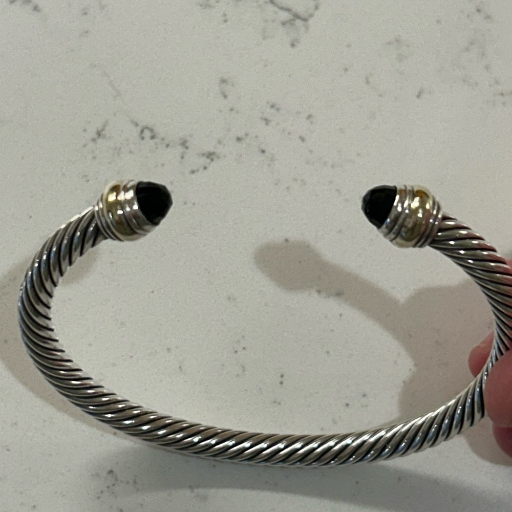 Authentic David Yurman Cable Classics Bracelet Black Onyx Sterling Silver